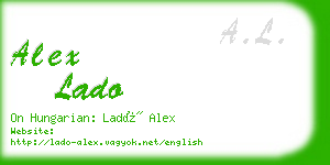 alex lado business card